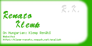 renato klemp business card